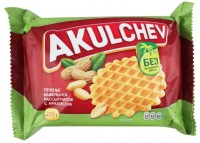 Печенье Акульчев вафельное рассыпчатое с арахисом 220 г