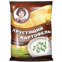 Чипсы Хрустящий картофель в ломтиках Сметана-лук 160 г