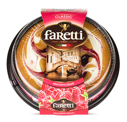 Торт Faretti бисквит малиновый 400 г