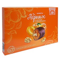 Набор конфет Абрикос в шоколаде с грецким орехом 240 г