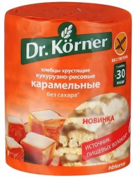 Хлебцы Dr. Korner Кукурузно–рисовые карамельные 90 г