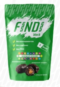 Findi Black финики с миндалем в темной шоколадной глазури 150 г