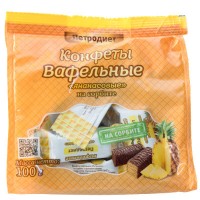 С ароматом Ананаса вафельные на сорбите 100 г