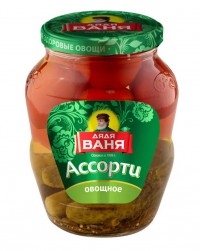 Ассорти огурцы и томаты Дядя Ваня 680гр 8шт