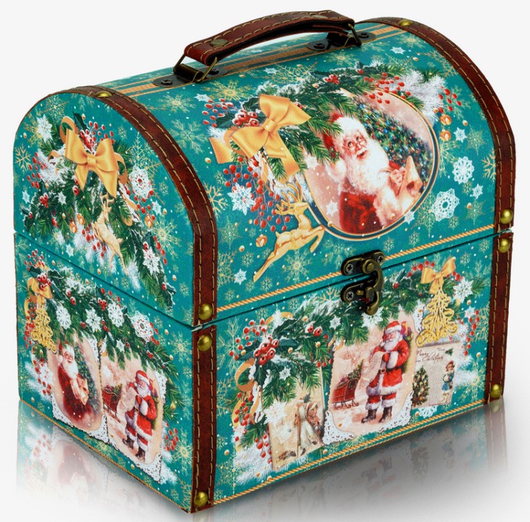Нов.подарок Сундук Новогодний винтаж 1000гр