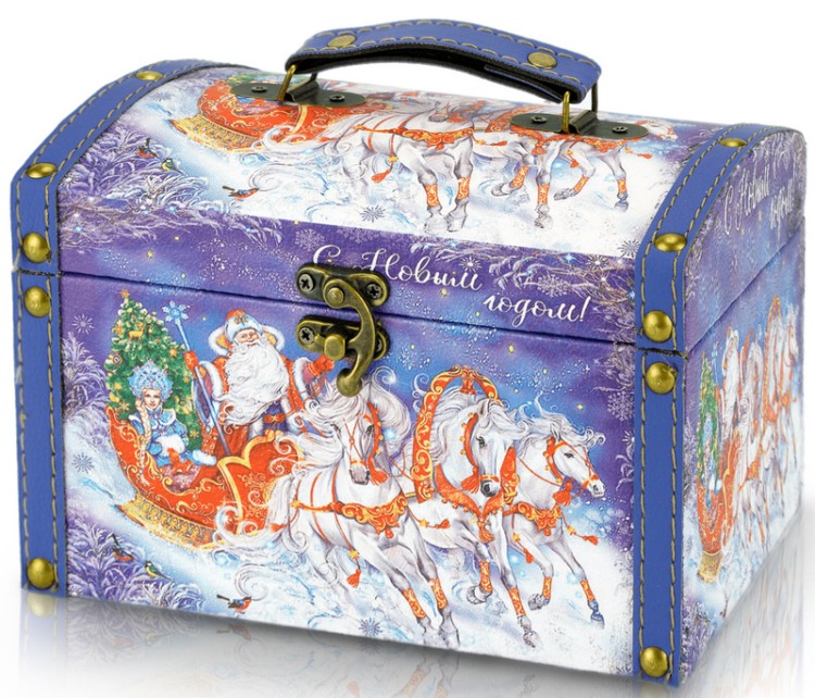 Нов.подарок Сундук Три Коня 800гр