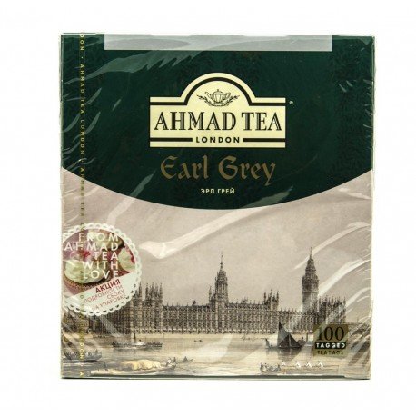 Чай черный Ahmad Tea Earl Grey в пакетиках 100 шт