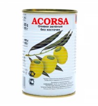 Оливки зеленые без косточки Acorsa 425 г 