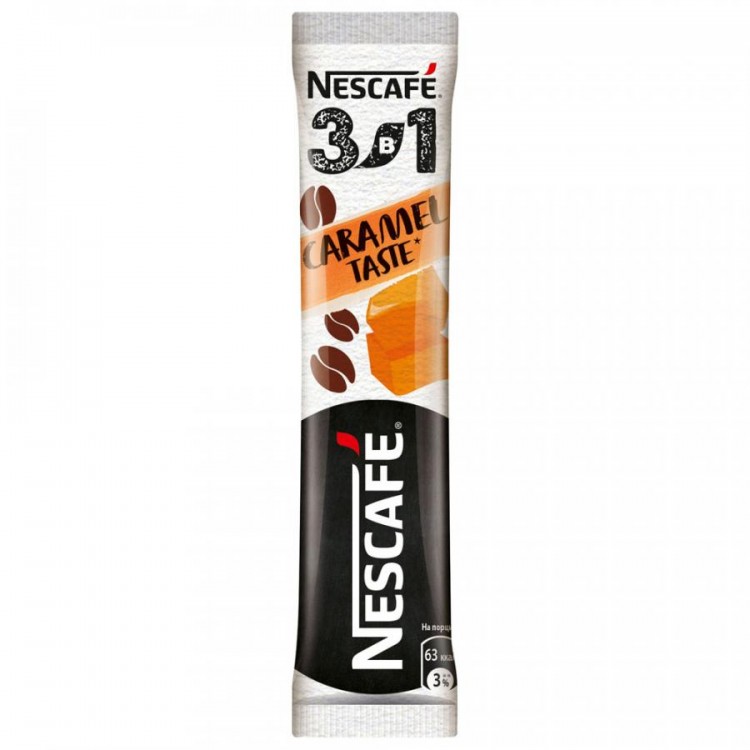 NESCAFE 3 в 1 Карамельный вкус Напиток кофейный растворимый 14,5 г