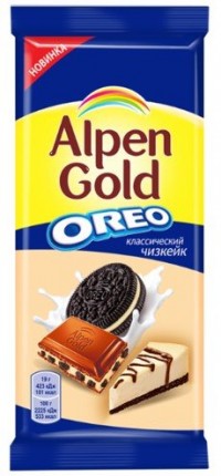 Шоколад молочный Alpen Gold Oreo классический чизкейк 95 г