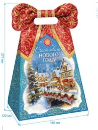 Нов.подарок Пакет с бантом 600гр Нов.подарок Пакет с бантом 600гр