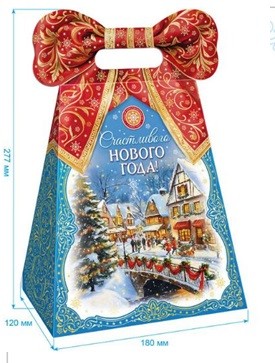 Нов.подарок Пакет с бантом 600гр