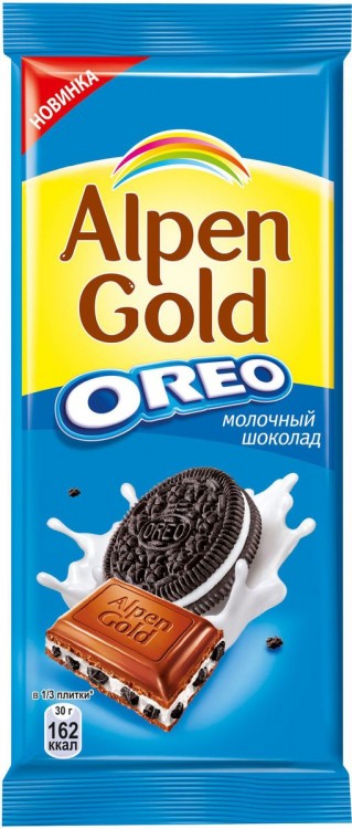 Шоколад Alpen Gold с печеньем Oreo 95 г