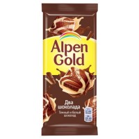 Шоколад Alpen Gold из темного и белого шоколада 85 г