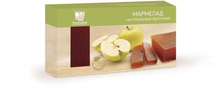 Мармелад фрукт.пластовый яблочный 210гр